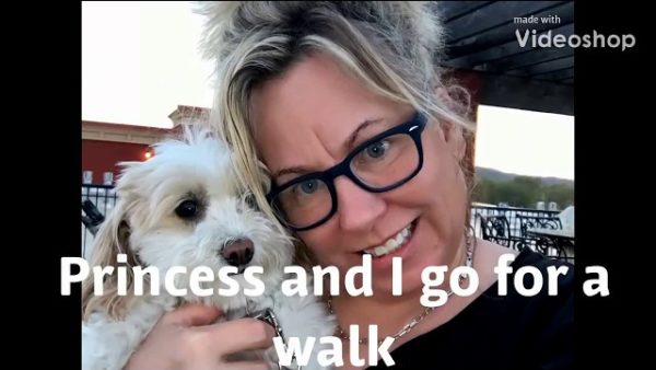 Princess (My Maltipoo) Dog and I Go for a Mississippi River Front walk...