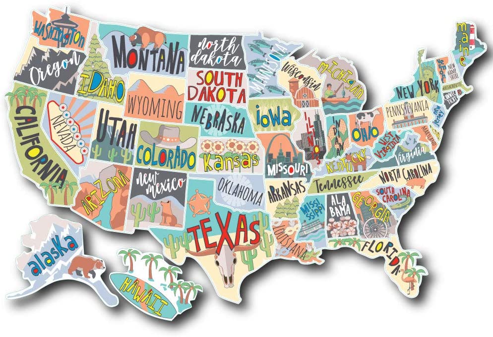 RV State Sticker Map