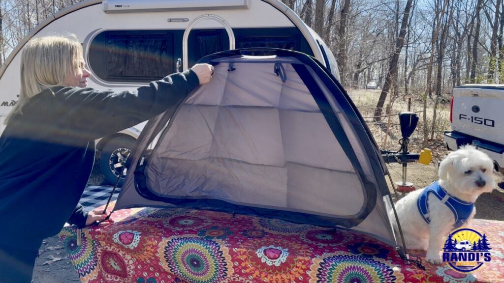 The Ultimate RV Camping Solution for Shoes and Gear (Campyre Tent and RV Camping Organizer Review) Campyre - tent & rv camping organizer with zippered flap