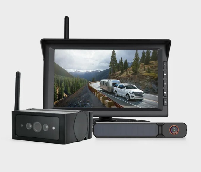AUTO-VOX Solar3C Dual Wireless Backup Camera Kit with Display