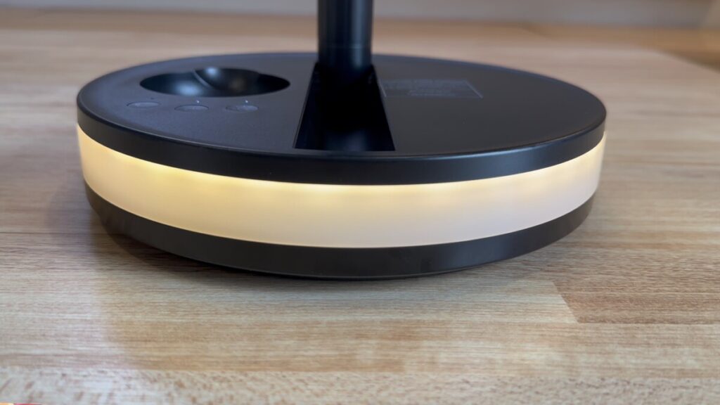 The Venty fan has built in LED lighting 